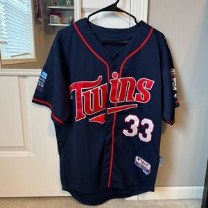 Majestic Navy Blue Twins Baseball Jersey